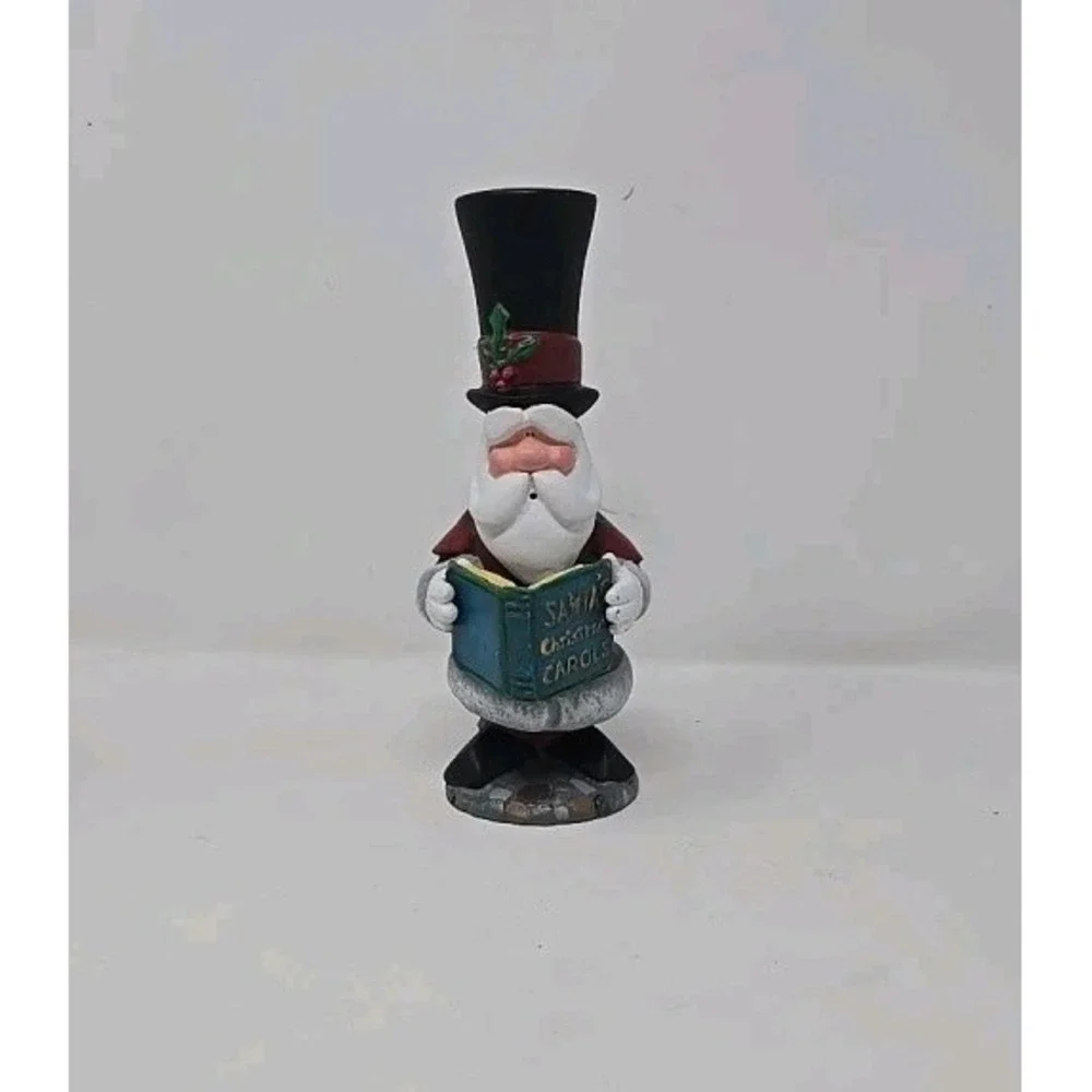 Vtg 1994 Santa figurine J. Adams the north pole caroling‎ society holding book
